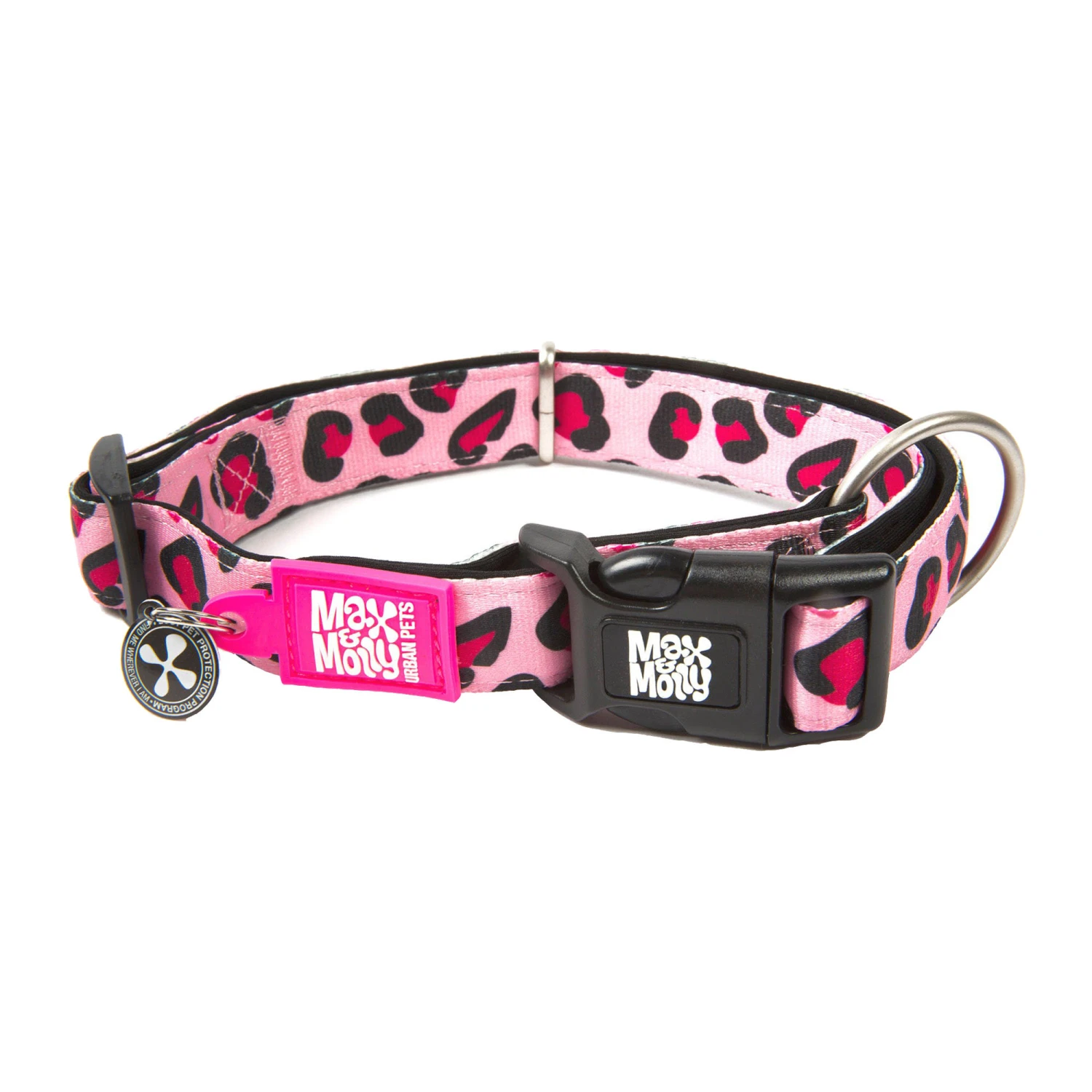 Max & Molly Smart ID Halsband - Leopard Pink 5 Max & Molly Smart ID Halsband - Leopard Pink - Afbeelding 3