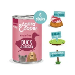 Edgard & Cooper Puppy - Eend & Kip - Blik -Hondenbenodigdheden Winkel edgard cooper puppy eend kip blik 173260 1000 none