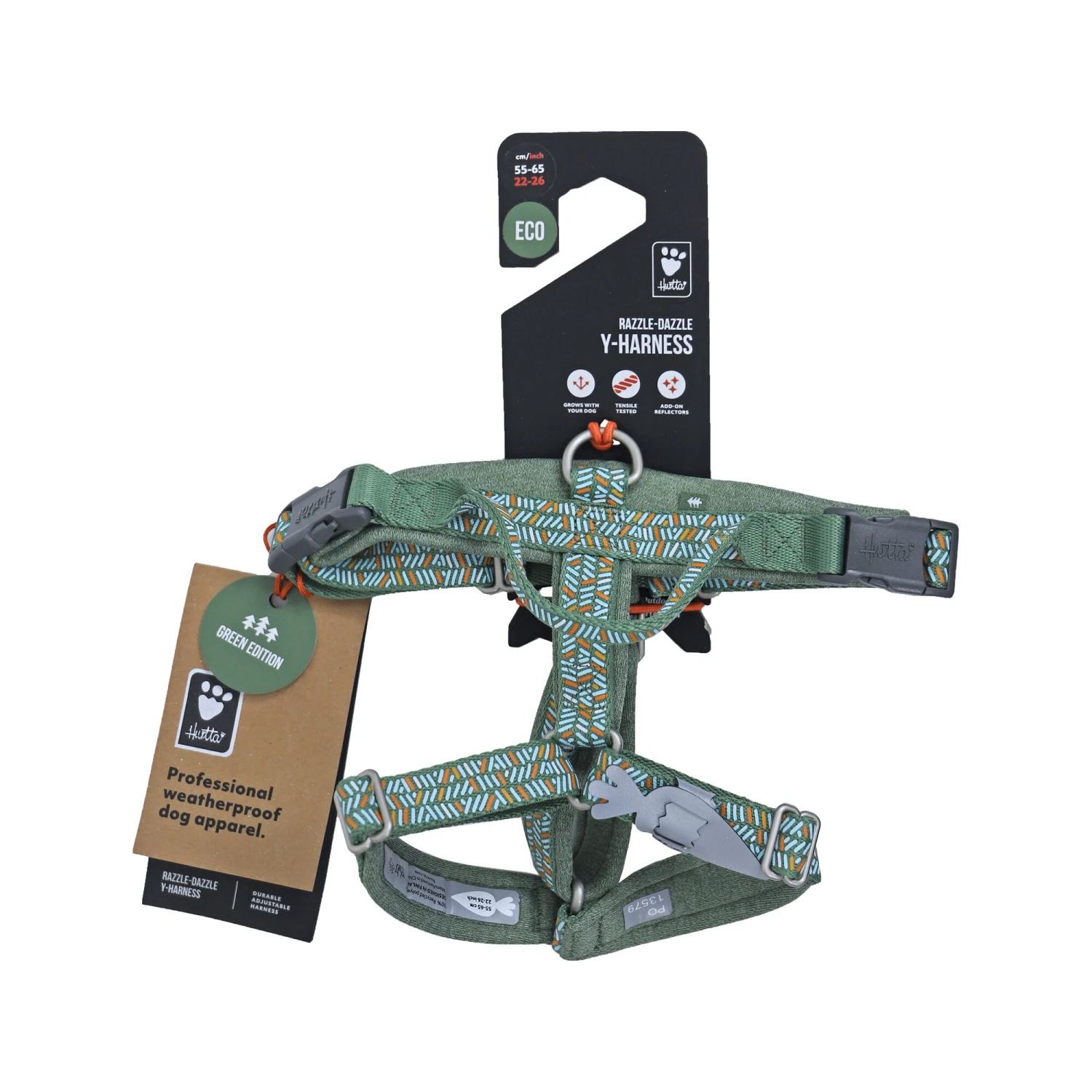 Hurtta Razzle Dazzle Y-Harness - Hedge 5 Hurtta Razzle Dazzle Y-Harness - Hedge - Afbeelding 3